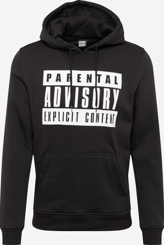 Sweat-shirt 'Parental Advisory' Mister Tee en noir : devant