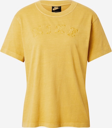 T-shirt Nike Sportswear en jaune : devant