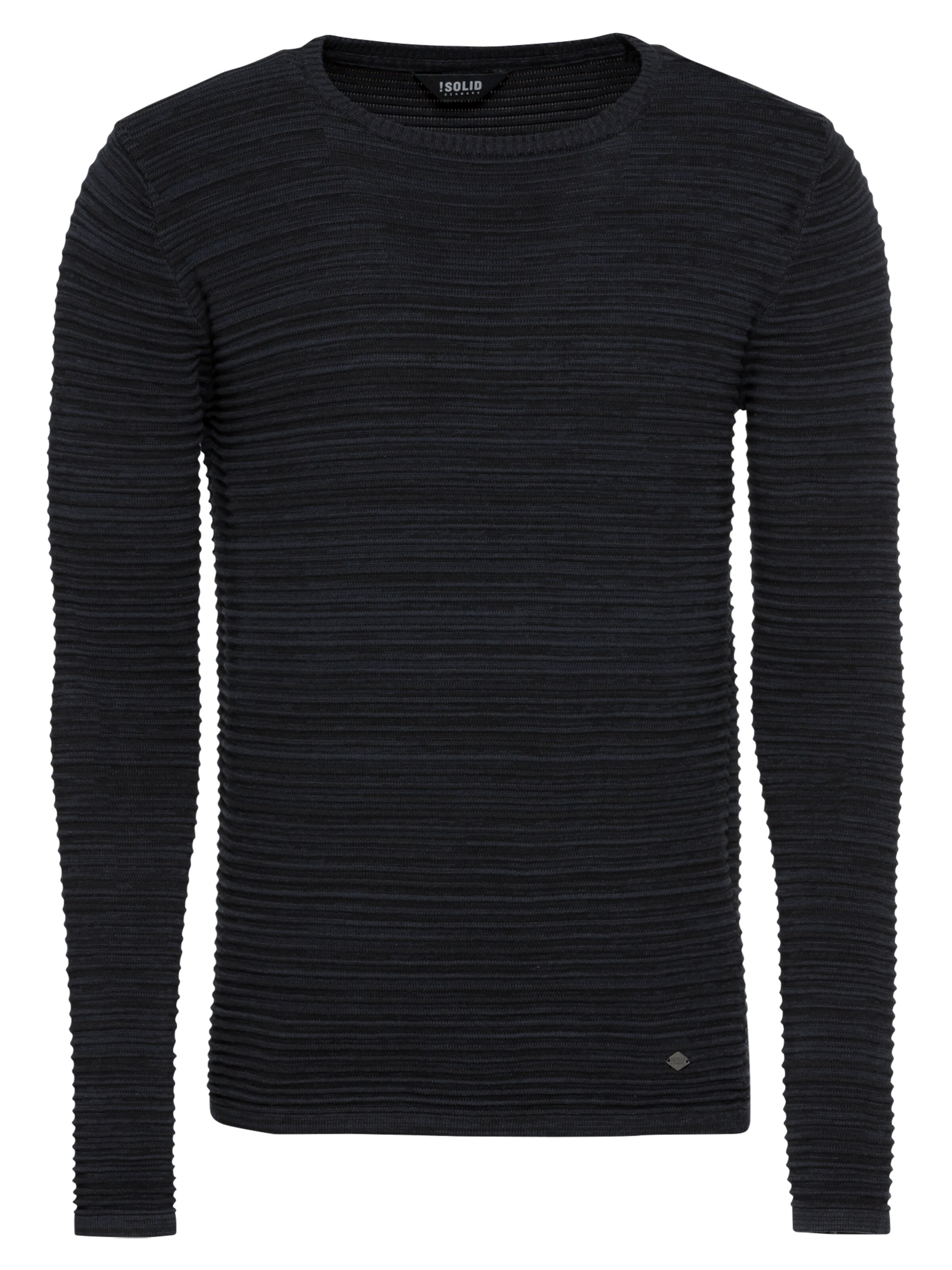 !Solid Trui &#x27;Struan&#x27; in Blauw: voorkant