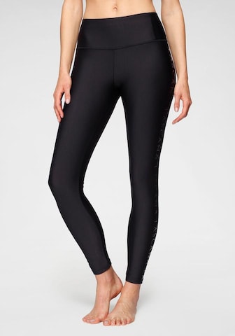 LASCANA ACTIVE - Skinny Pantalón deportivo en negro: frente