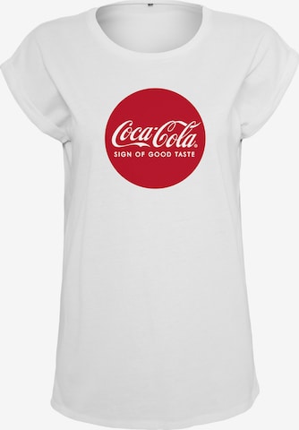 Merchcode T-Shirt 'Coca Cola' in Weiß: predná strana