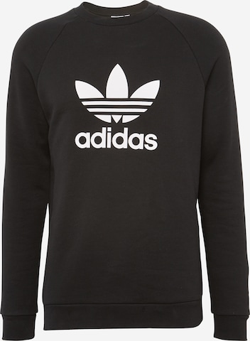 Sweat-shirt 'Trefoil' ADIDAS ORIGINALS en noir : devant