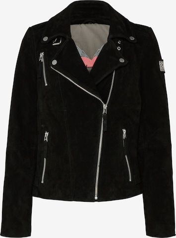 FREAKY NATION Velourlederjacke 'Bikerprincess' in Schwarz: predná strana