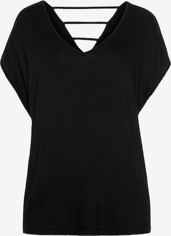 T-shirt LASCANA en noir : devant