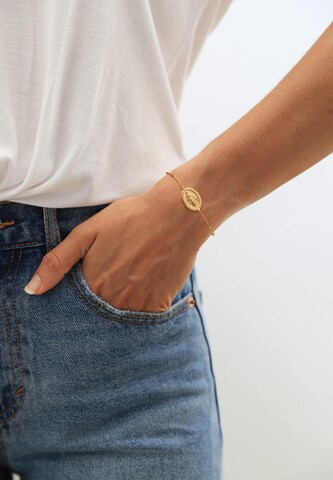 ELLI Armband 'Marienbild Münze' in Goud: voorkant