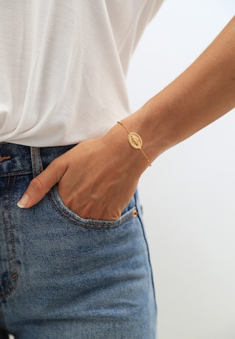 ELLI Bracelet 'Marienbild Münze' in Gold: front