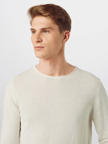 Coupe regular Pull-over 'JJELINEN' JACK & JONES en blanc