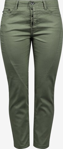 DESIRES Slimfit Jeans 'Elbja' in Groen: voorkant