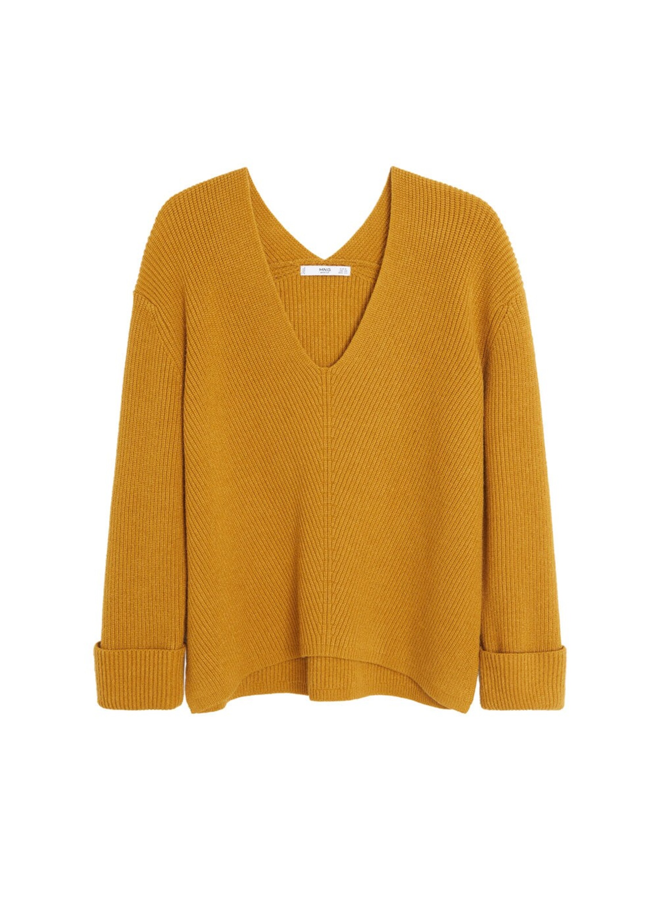 MANGO - Pullover 'fold' in senf