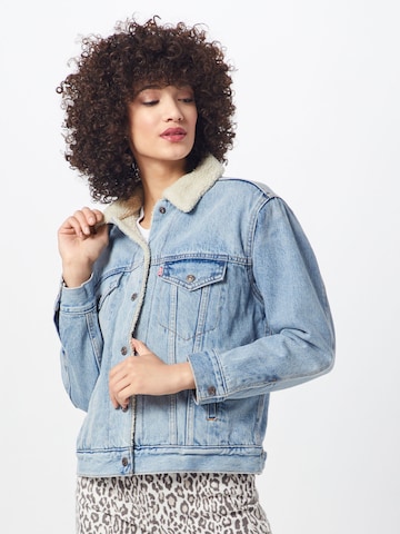 LEVI'S ® Prechodná bunda 'Ex BF Sherpa Trucker' - Modrá: predná strana