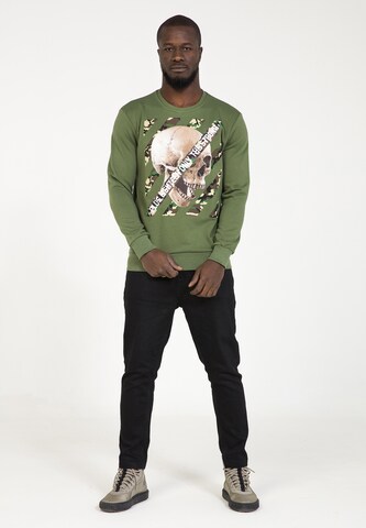 Sweat-shirt PLUS EIGHTEEN en vert