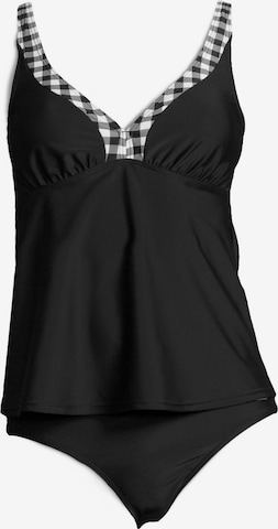 LASCANA - Clásico Tankini en negro: frente