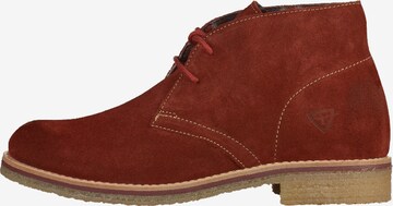 TAMARIS Lace-Up Ankle Boots in Red