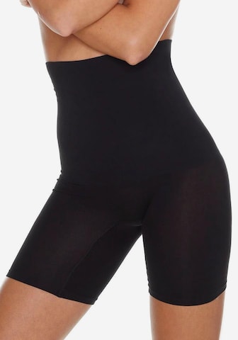 Pantalon modelant PETITE FLEUR en noir : devant