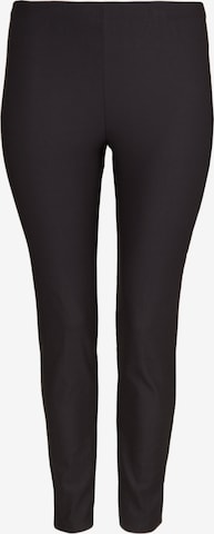 Doris Streich Skinny Pants 'GABARDINE' in Black: front