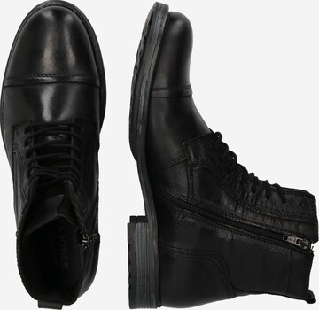 JACK & JONES - Botas con cordones 'Russel' en negro: lado