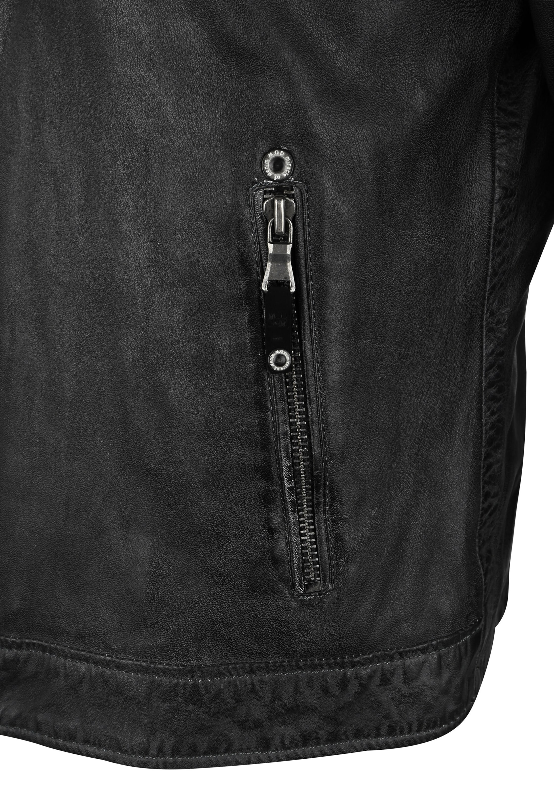 Miracle of Denim Lederjacke in Grau: Vorderseite