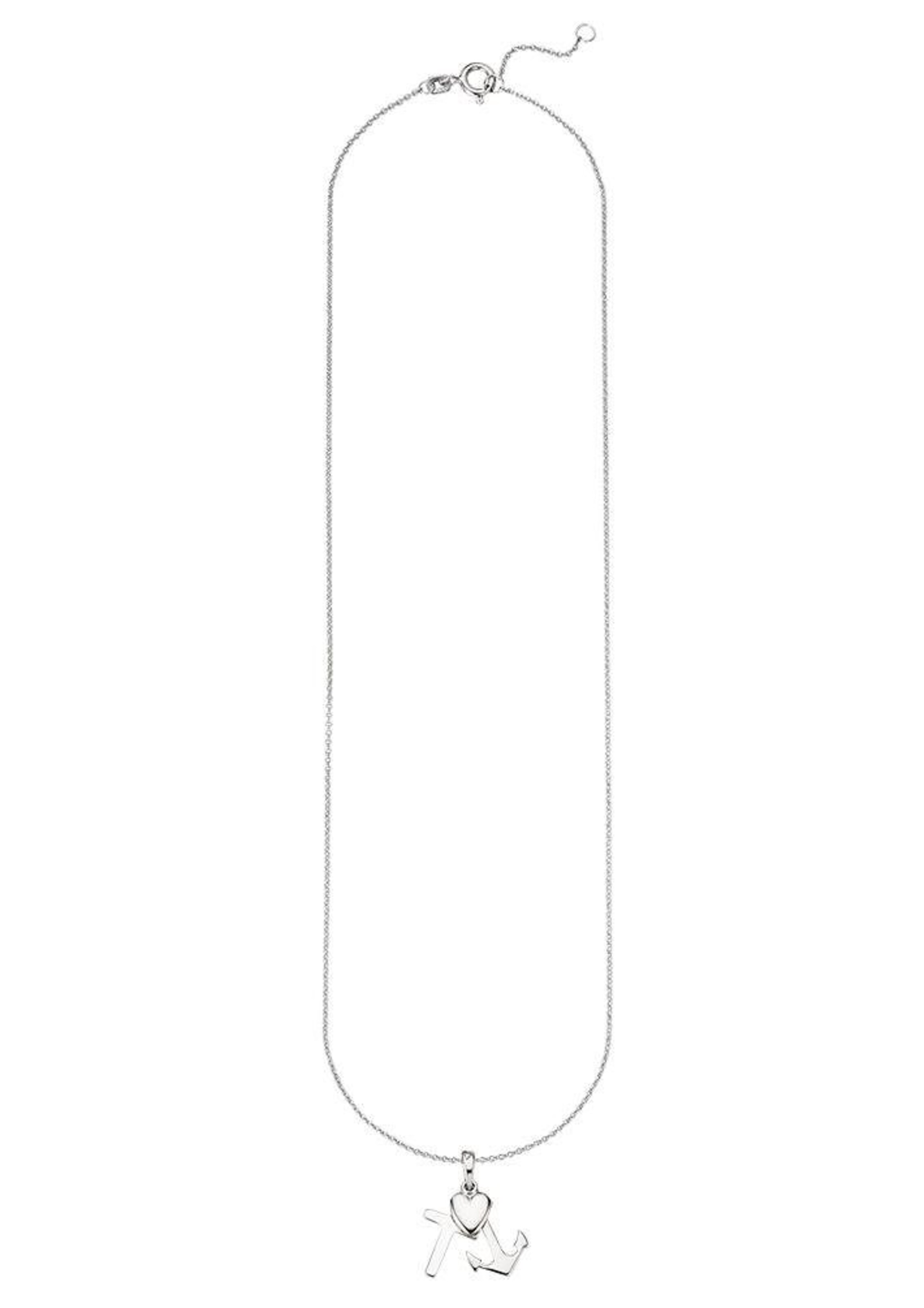 Bruno Banani LM Kette 'Glaube, Liebe, Hoffnung' in Silber: Vorderseite