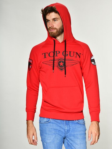 TOP GUN Sweatshirz 'Defender' in Rot: Vorderseite