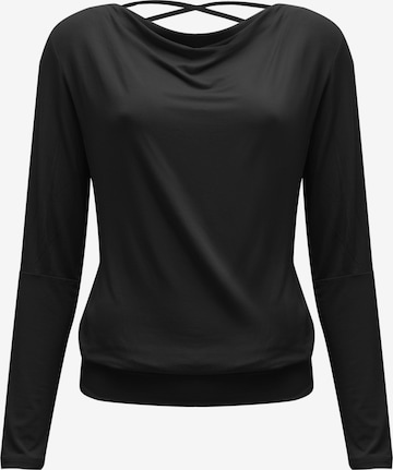 YOGISTAR.COM Performance Shirt 'Ala' in Black: front