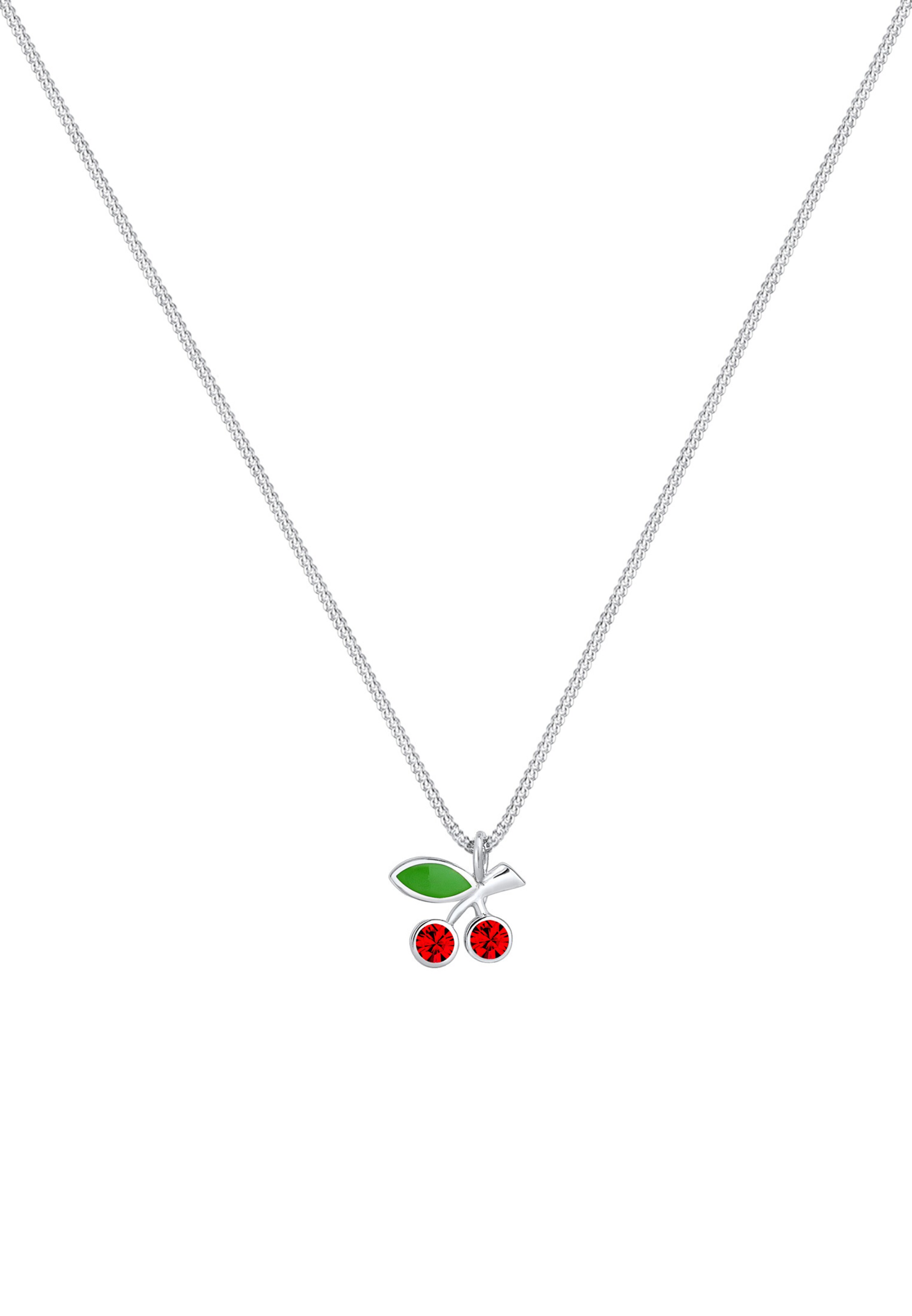 ELLI Halskette Kirsche in Silber