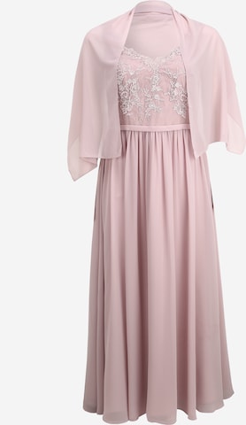 My Mascara Curves Evening Dress 'SCALLOP LACE' in Pink: front