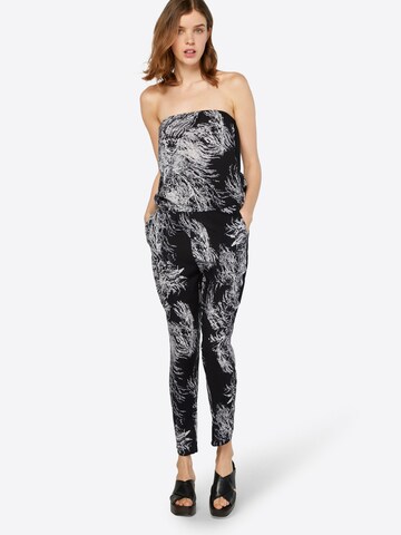 Urban Classics Jumpsuit in Zwart: voorkant