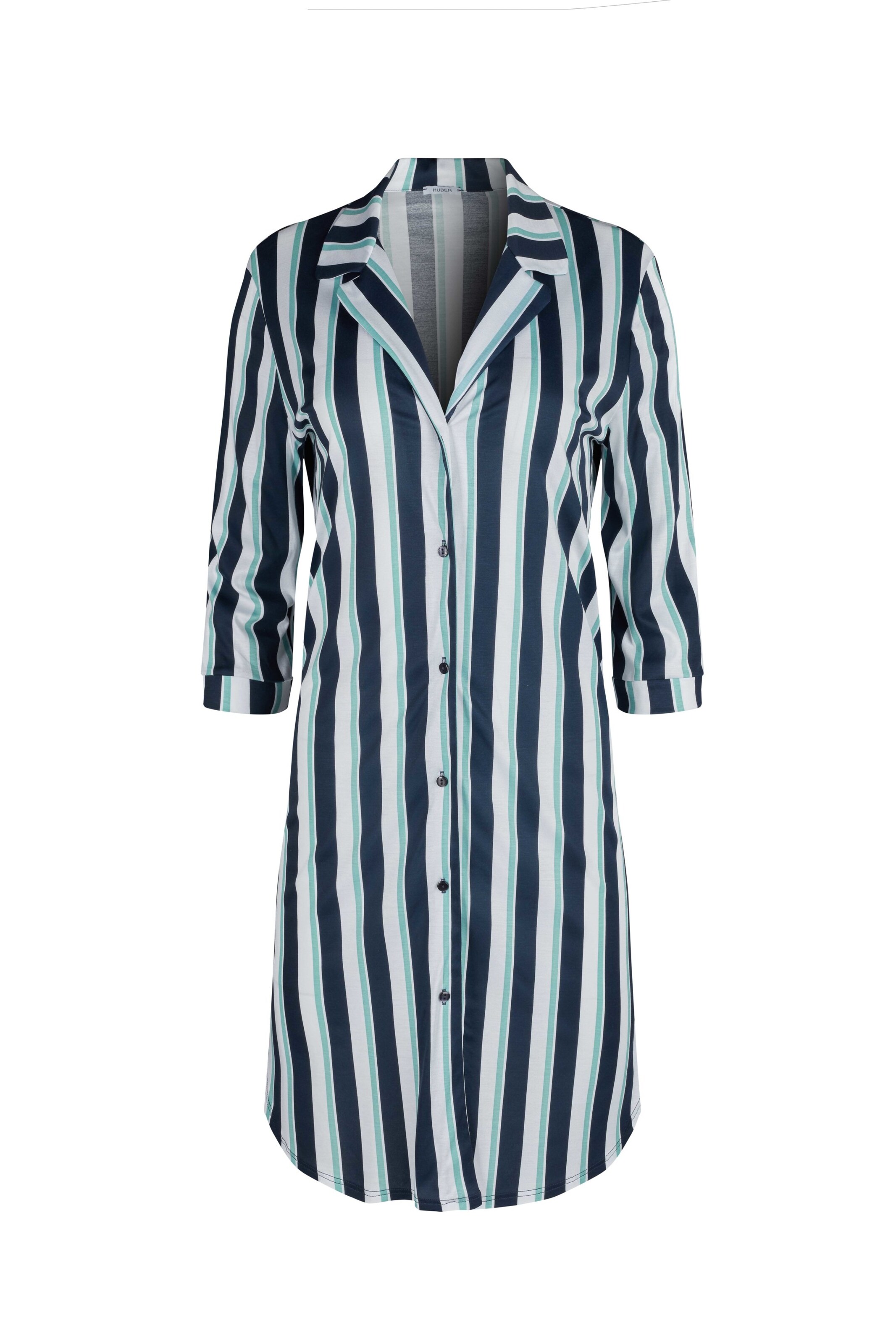 HUBER - Sleepshirt 'Tropical Flair' in navy