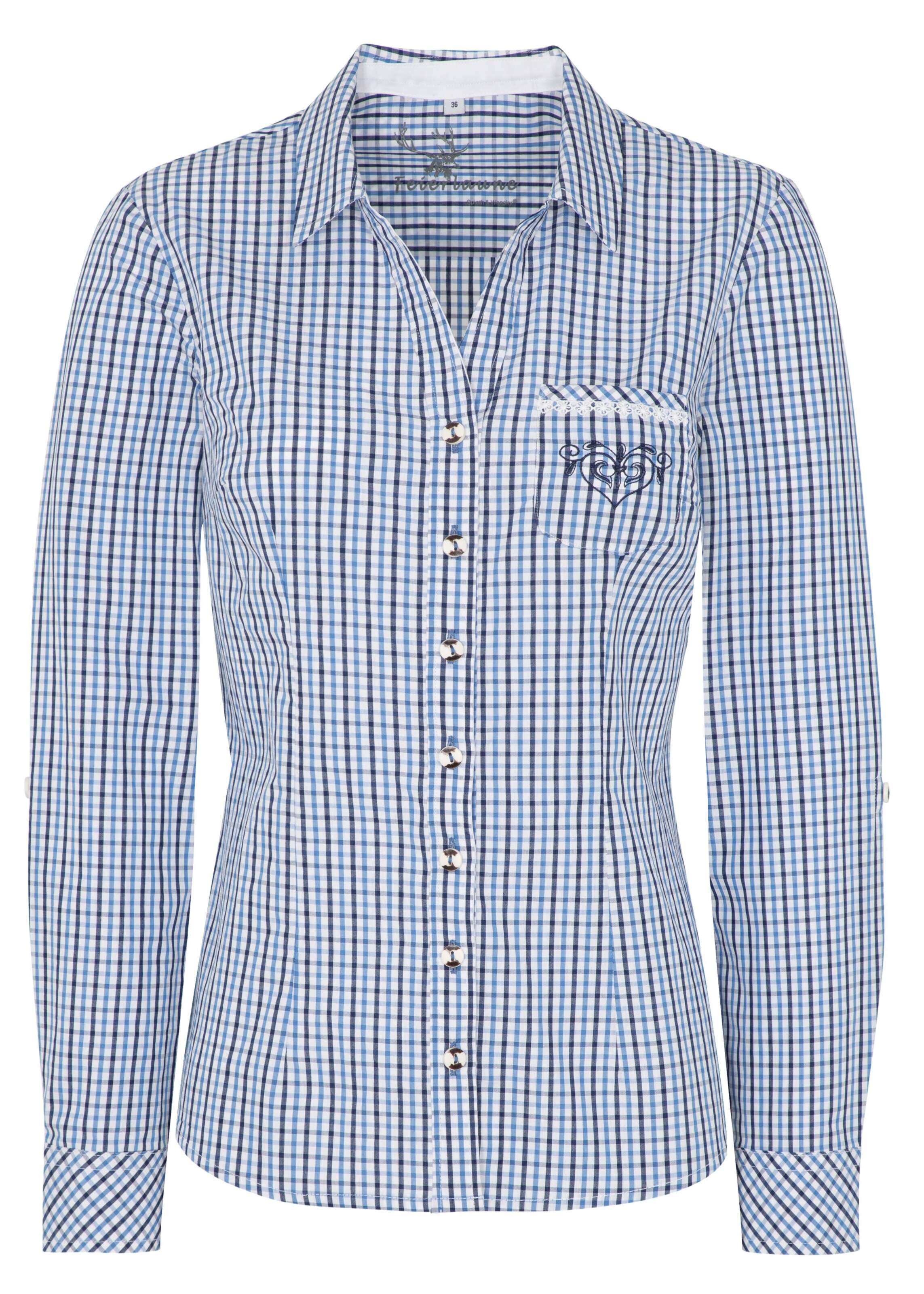 SPIETH & WENSKY - Trachtenbluse "Kanada" in blau