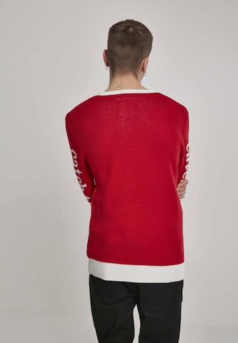 Mister Tee Pullover 'Coca Cola Xmas' in Rot