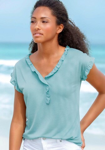 BEACH TIME Shirt in Blue: front