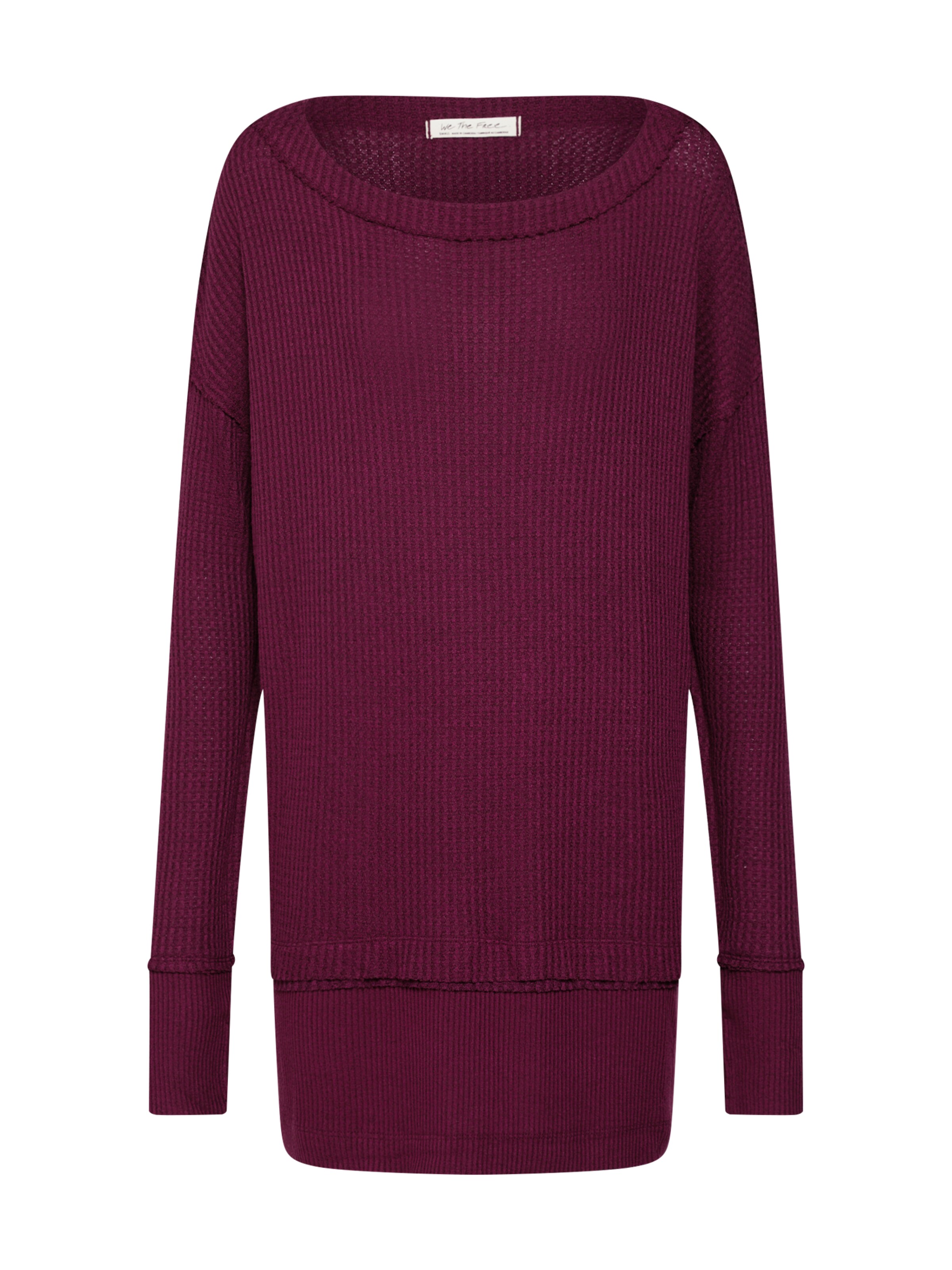 Free People - Trui 'NORTH SHORE THERMAL' in de kleur Wijnrood