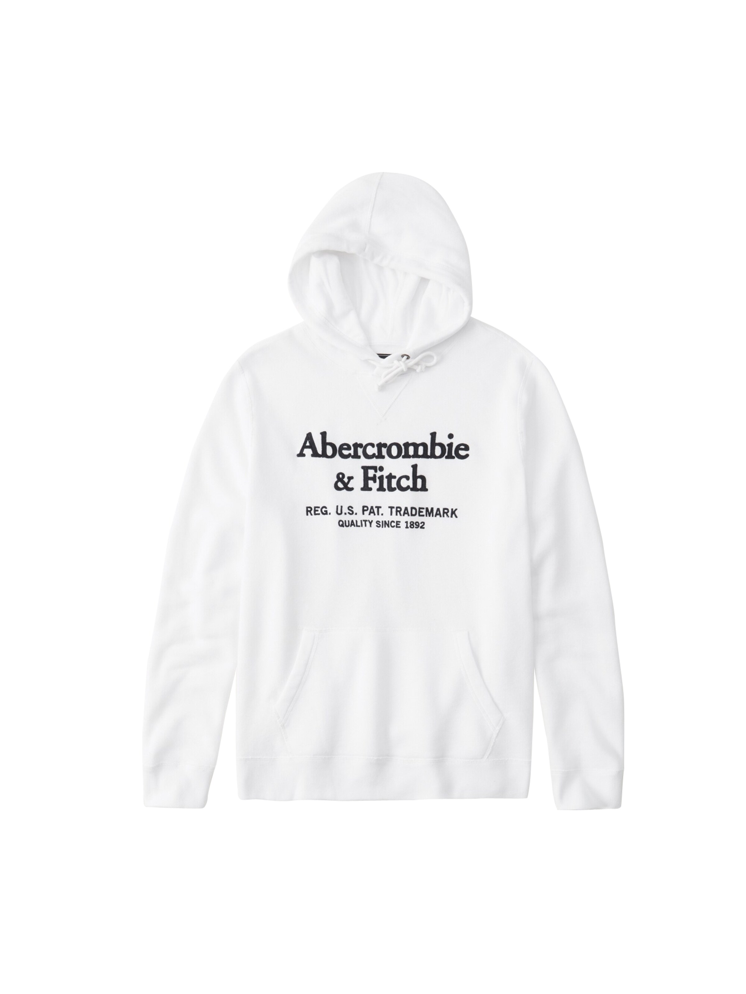 Abercrombie & Fitch - Sweatshirt ' BTS19-CREST APPLIQUE LOGO PO 2CC ' in de kleur Wit