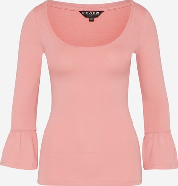 Review Shirt in Roze: voorkant