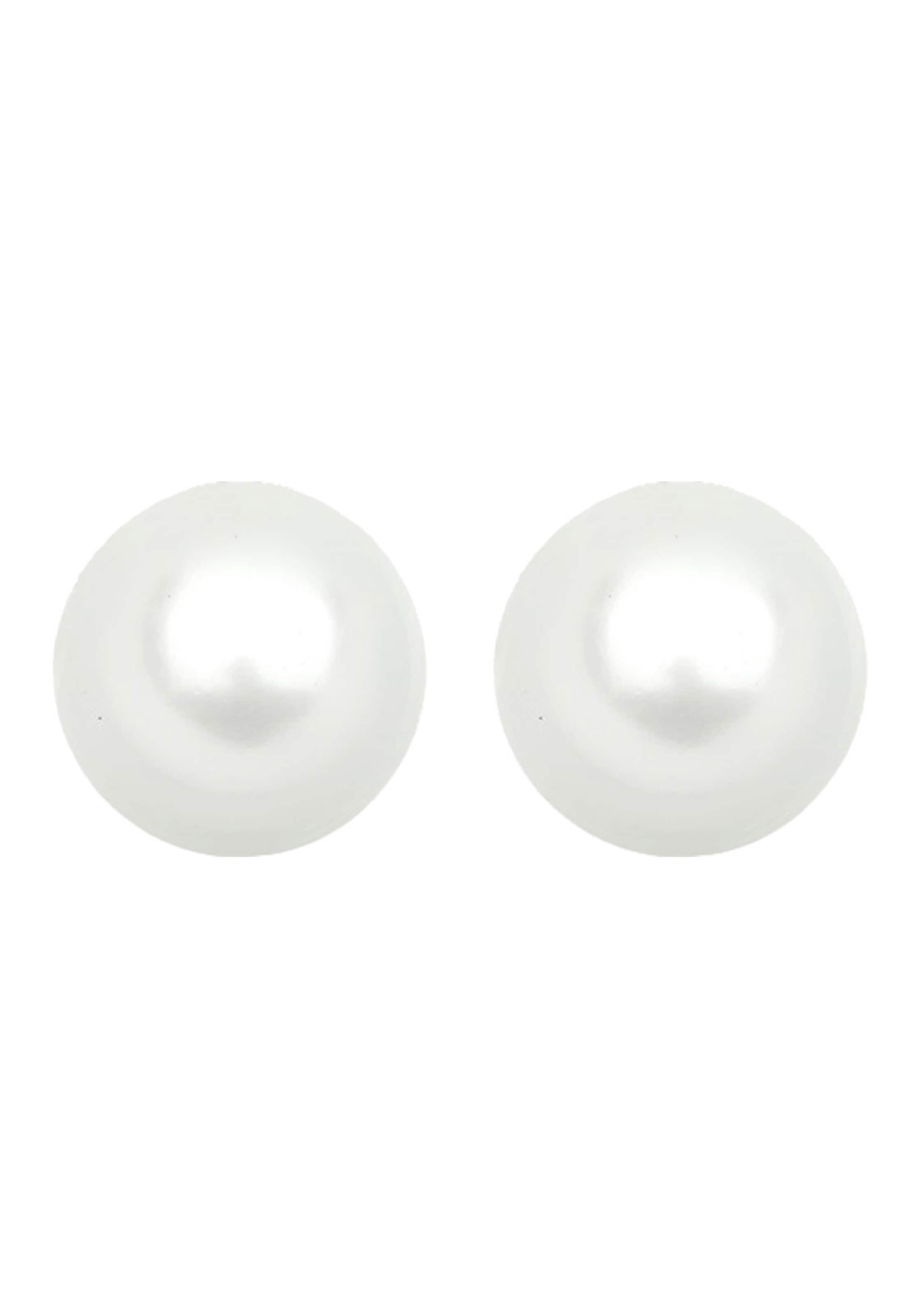 ELLI PREMIUM Earrings 'Perlen' in Gold / Pearl white, Item view