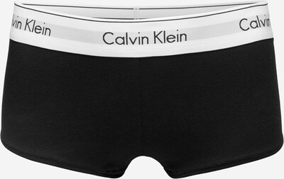 Kelnaitės paaukštintu liemeniu 'Boyshort' iš Calvin Klein Underwear, spalva – šviesiai pilka / juoda / balta, Prekių apžvalga