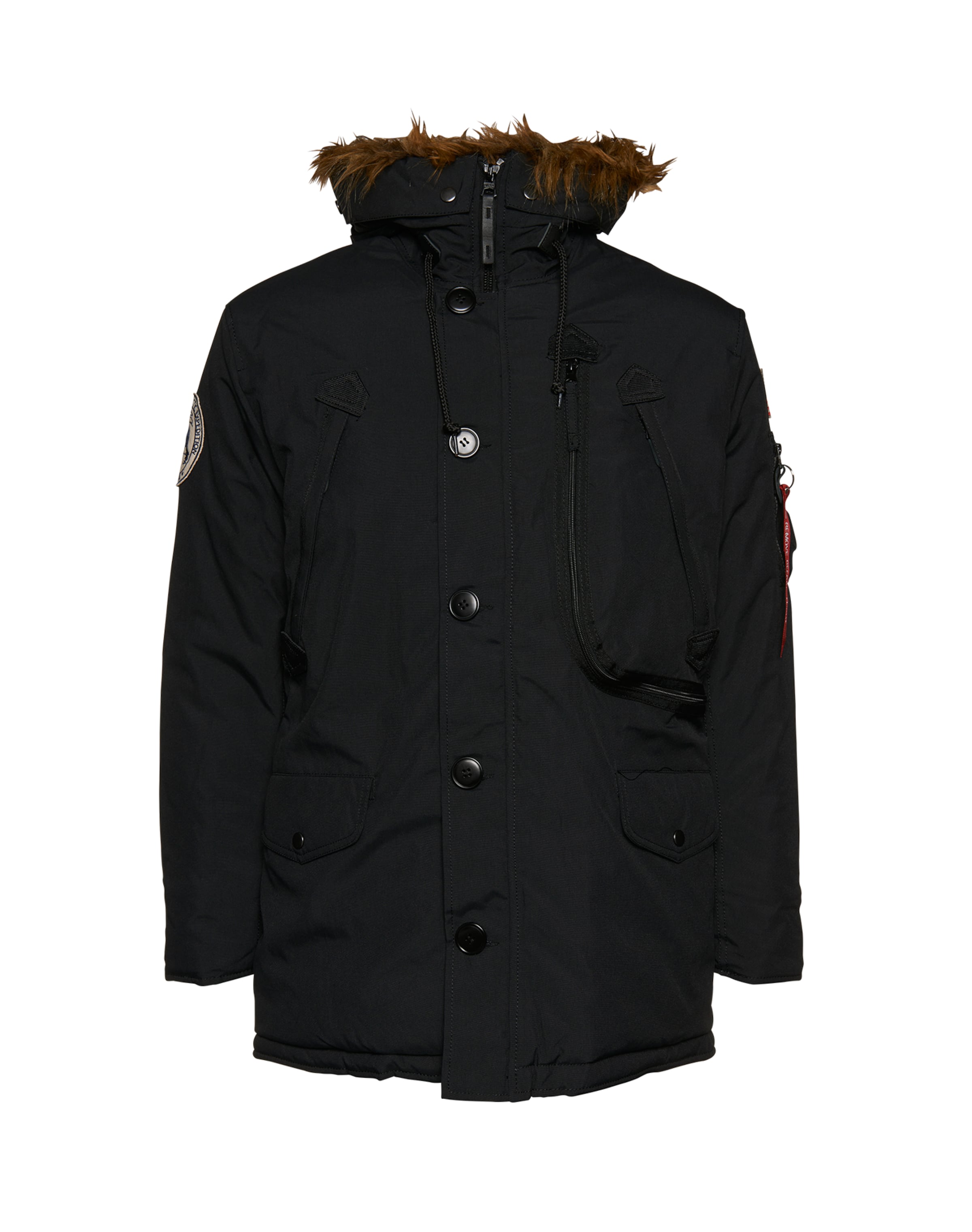 Parka d’hiver 'Polar' ALPHA INDUSTRIES en noir : devant
