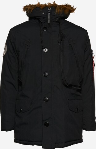 ALPHA INDUSTRIES - Parca de invierno 'Polar' en negro: frente