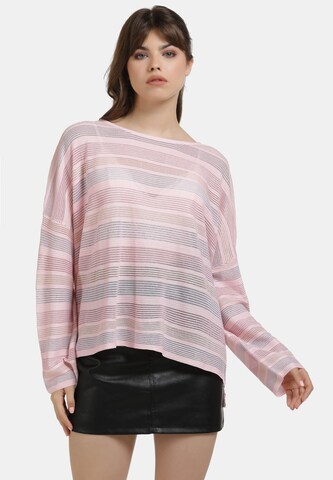 myMo at night Oversized trui in Roze: voorkant