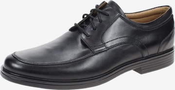 CLARKS Lace-Up Shoes 'Un Aldric Park' in Black: front