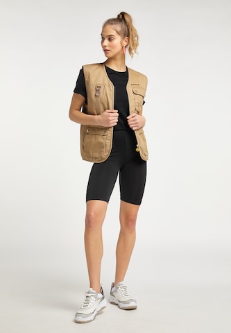 MYMO Vest in Beige: front