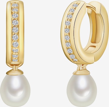 Valero Pearls Earrings in Gold: front