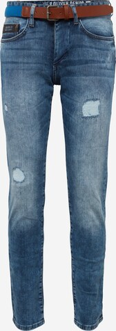 s.Oliver Slimfit Jeans in Blauw: voorkant