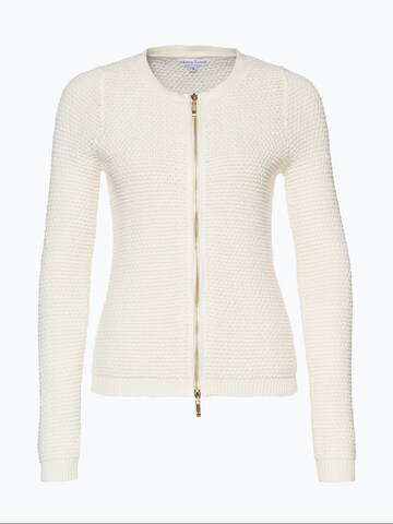 Marie Lund Gebreid vest in Beige: voorkant