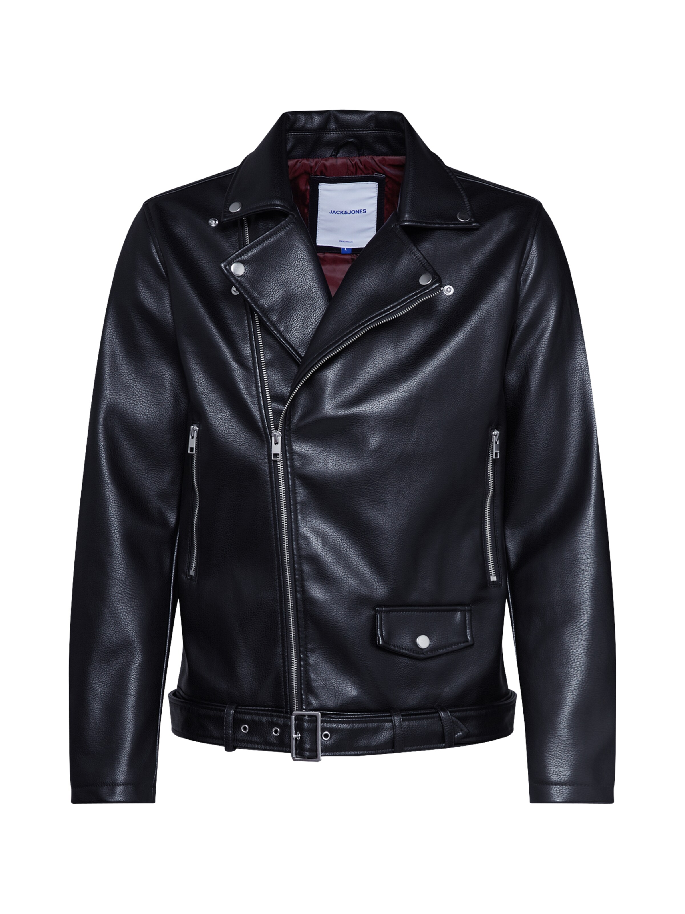 JACK & JONES - Tussenjas 'RHIPE BIKER' in de kleur Zwart
