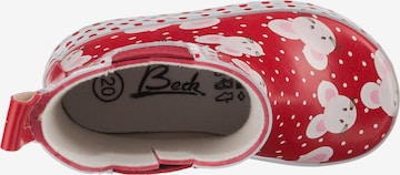 BECK أحذية من المطاط بلون أحمر