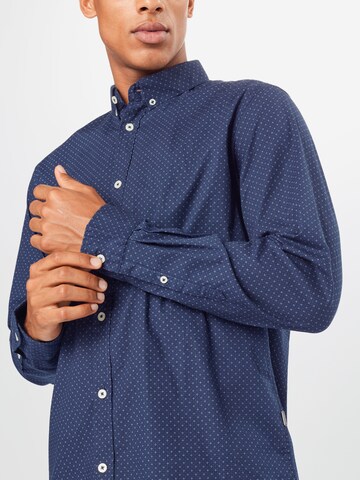 Coupe regular Chemise TOM TAILOR en bleu