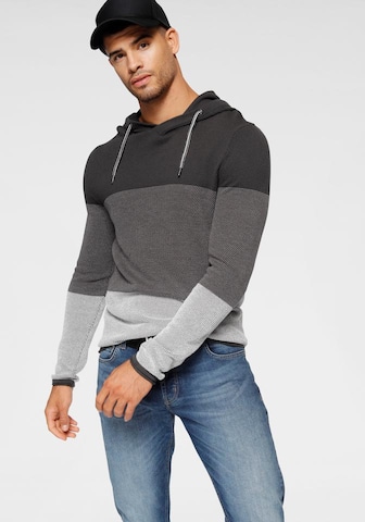 BRUNO BANANI Kapuzenpullover in Grau