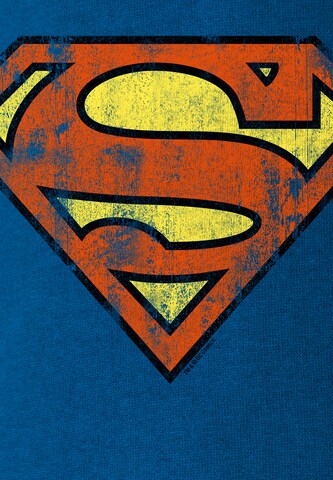 LOGOSHIRT Kapuzen-Sweatshirt "Superman" in Blau