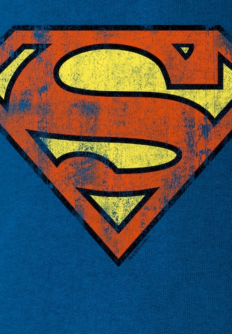 LOGOSHIRT Kapuzen-Sweatshirt "Superman" in Blau